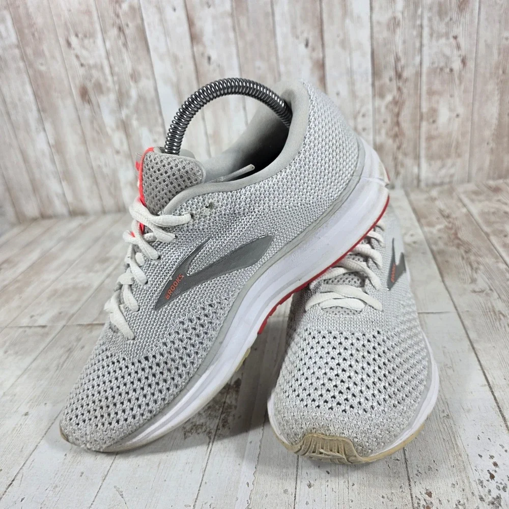 Brooks Revel 2 Womens Running Shoes Grey White Pink 1202811B028 Size 8 B